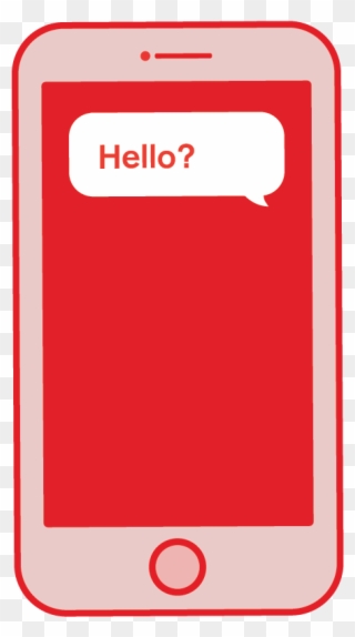 Texting In - Text On Phone Png Clipart