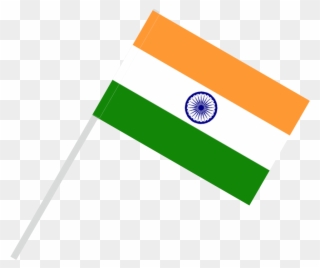 Flag With Flagpole Tunnel - Flag Of India Clipart