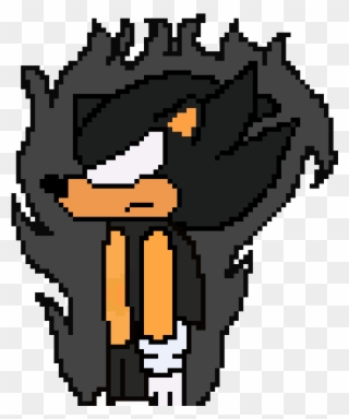 Dark Sonic - Evil Sonic Pixel Art Clipart