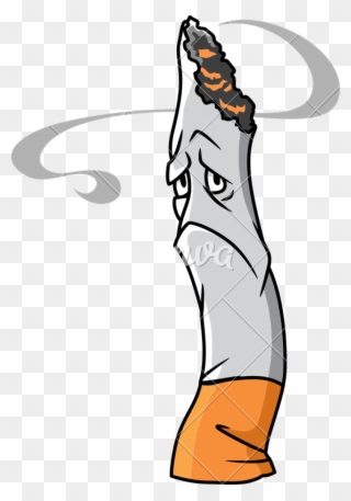 Cigarette Clipart Sad - Tobacco Cigarette Cartoon - Png Download