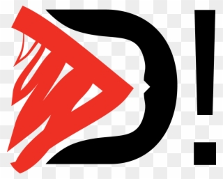 Dalej Logo Icon Black With Red Arrow - Emblem Clipart