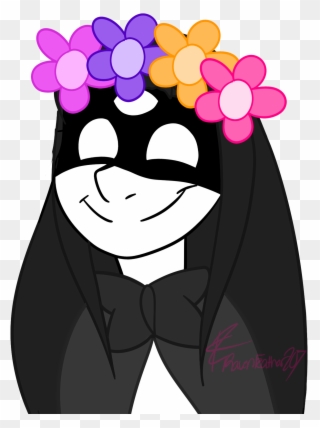 Death Flower Crown Version Rebornica Or Dapper-deoxys - Cartoon Clipart