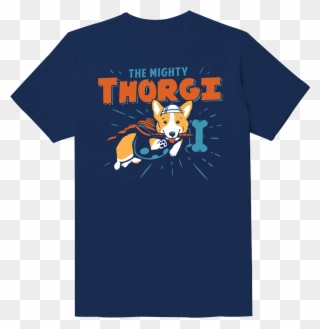 The Mighty Thorgi Corgi Funny T-shirt - Mighty Thorgi T Shirt Clipart