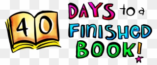 40 Days To A Finished Book Clipart
