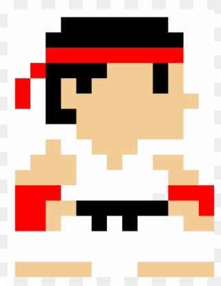 Ryu Street Fighter - There A Game Where You Can Create Your Own Pixel Character Clipart