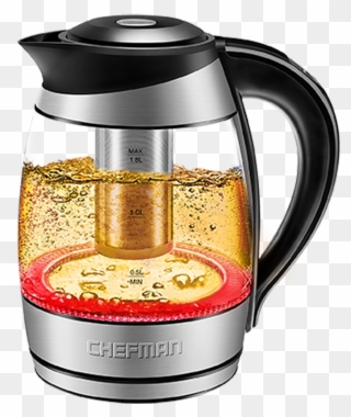 Electric Kettle - Chefman Electric Glass Kettle W Temperature Control Clipart