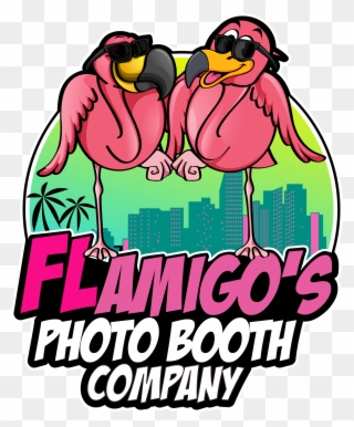 Flamigos Photo Booth - Illustration Clipart