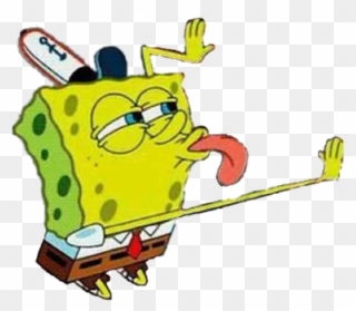 Bob Sticker - Spongebob Licking Meme Transparent Clipart