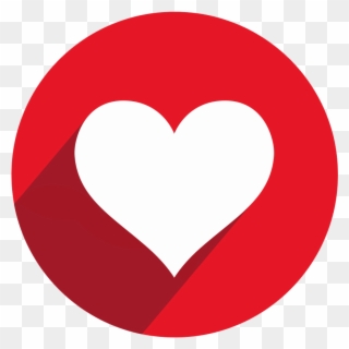 Facebook Heart Symbols Icons - Youtube Circle Logo Png Clipart