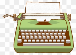 Typewriter Clip Art Vintage Typewriter Green Clipart - Typewriter Clipart Png Transparent Png