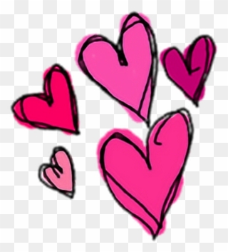 Cute Heart Hearts Pink Sticker Stickers Png Overlay - Duo De Playeras De Amor Clipart