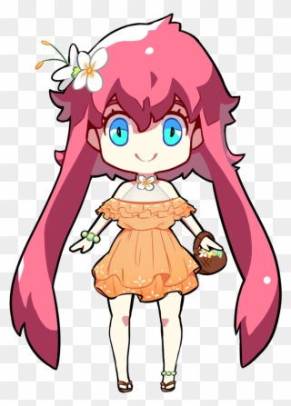 Flower Girl Medi-chan - Cartoon Clipart