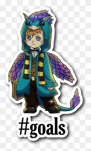 Mummy S Here A Newt Scamander Vinyl - Cartoon Clipart