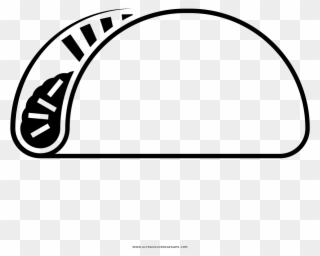 Taco Coloring Page - Line Art Clipart