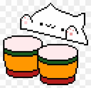 Bongo Cat - Bongo Cat Pixel Art Clipart