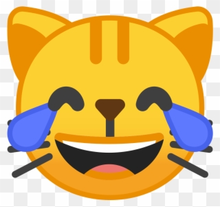 Cat Face With Tears Of Joy Icon - Cat Crying Emoji Clipart