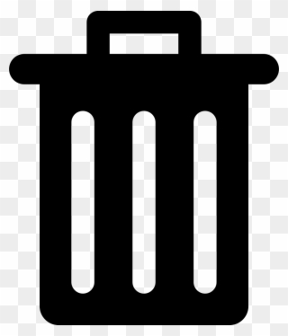 Trash Can With Cover From Side View Comments - Garbage Icon Clipart