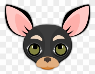 Black Tan Chihuahua Emoji Stickers For Imessage - Chihuahua Clipart