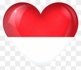 Monaco Large Heart Flag - Heart Clipart