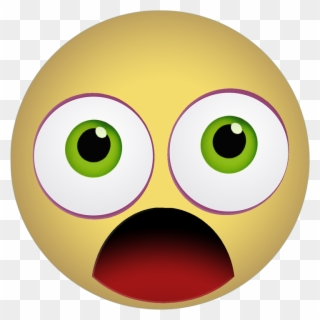 Graphic, Emoticon, Smiley, Scared, Shocked, Yellow - Medo Emoji Png Clipart