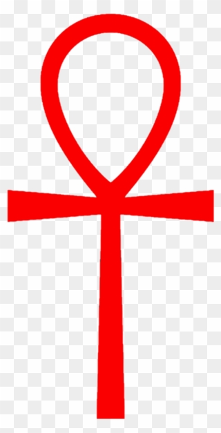 Ankh 01 (red) - Cross With A Circle Around Clipart