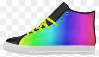 Crayon Box Ombre Rainbow Aquila High Top Microfiber - Skate Shoe Clipart