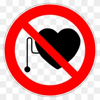 Prohibited For People With Pacemakers - Rf Hazard Signs Radio Clipart