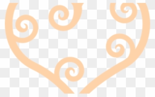 Curly Heart Peach Clip Art At Clkercom Vector Clip - Circle - Png Download