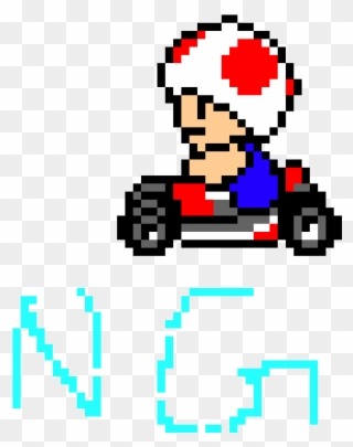 Toad Mario Kart - Toad Mario Kart Pixel Clipart