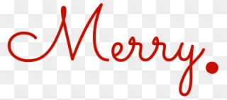 Merry Christmas Printable - Calligraphy Clipart