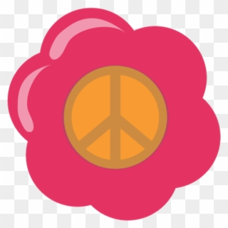 Peace Sticker - Pink Flower Vector Png Clipart