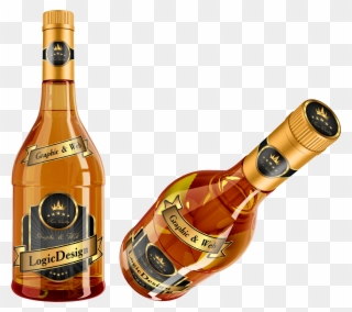 Whisky Cognac Bottle 02 - Bottle Cork Mockup Alcohol Top Clipart