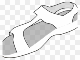 Sandal Clipart Black And White - Sepatu Sandal Vector Png Transparent Png