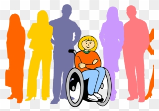 Hospital Clipart Wheelchair - Colourful People Silhouette - Png Download