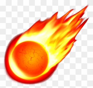 Meteor Clipart Snowball - Boule De Feu Png Transparent Png