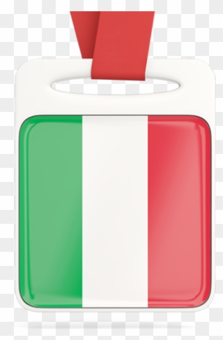 Illustration Of Flag Of Italy - Label Clipart