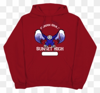 Sunset High Red Pullover Hoodie - Conan Gray Merch Hoodie Clipart