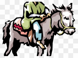 Jackass Clipart Transparent - Donkey Riding Png