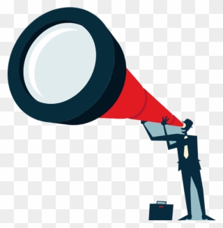 Telescope Businessperson Icon - Telescope Clipart