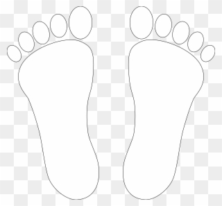 Clipart Of Foot, Toe And Identifier - Footprint Black And White Clip Art - Png Download
