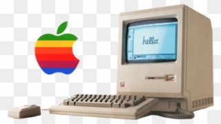 Free Png Download Vintage Apple Computer With Logo - Original Macintosh Clipart