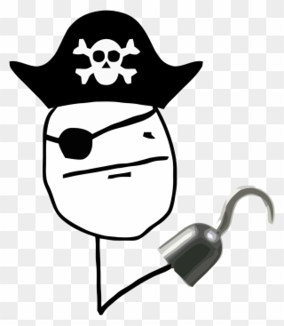 Piracy Is Not Theft, Let's Make This Perfectly Clear - Pirate Poker Face Clipart