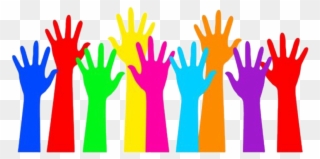 Many Hands Make Light Work - Colorful Hands Clipart - Png Download