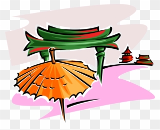Vector Illustration Of Japanese Traditional Shinto Clipart
