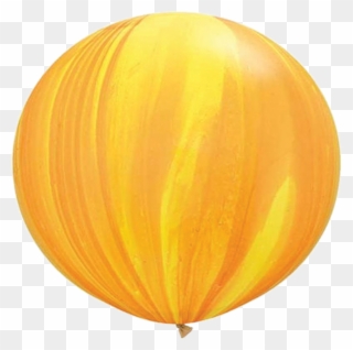 30" Yellow & Orange Tie-dye Latex Balloon - Sphere Clipart