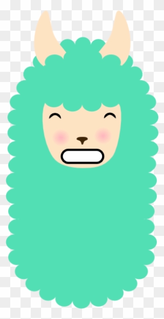 Grimace Llama - Emoji Llama Clipart