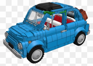 Blue Car Clipart Toy - Lego Creator Fiat 500 - Png Download