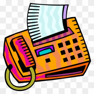 Vector Illustration Of Fax Facsimile Telephonic Transmission Clipart