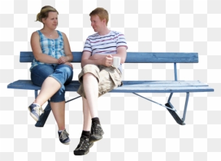 Sitting Park Bench - Couple Sitting On Bench Png Clipart