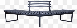 Skyline Curved Park Bench Wishbone Site Furnishings - Outdoor Bench Clipart
